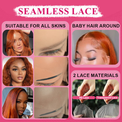 #350 Straight HD Lace Front Wigs Human Hair 200% Density Transparent Lace Frontal Wigs Pre Plucked With Baby Hair CVOHAIR
