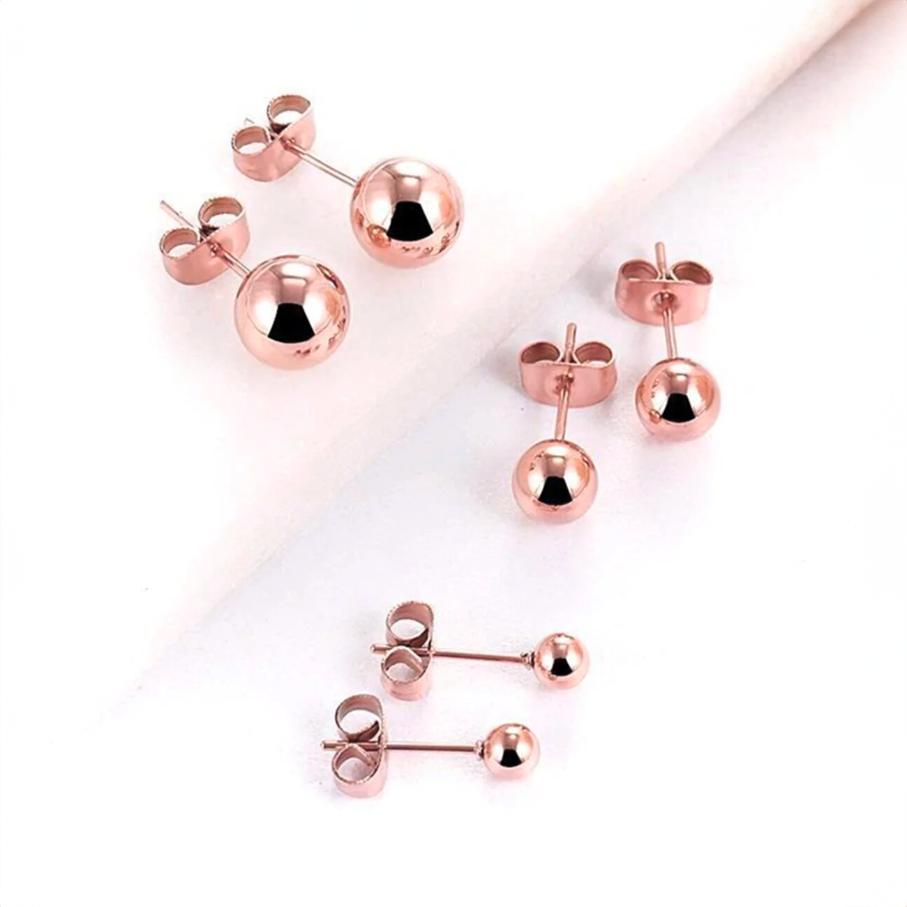 Ball Stud Earrings for Women Simple Sterling Silver Jewelry