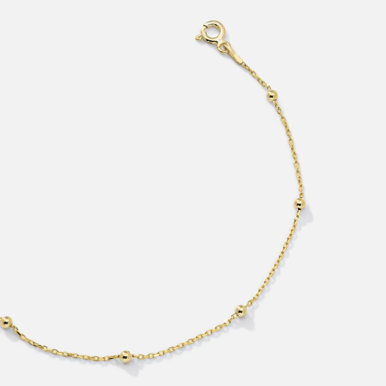 Delicate Gold Ball Chain Bracelet Wrist Jewelry