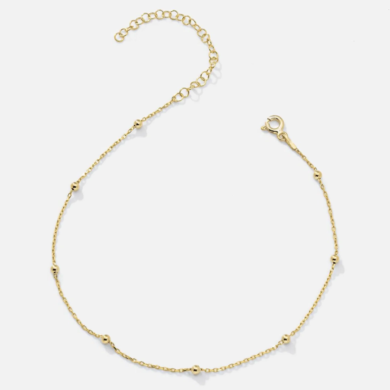 Delicate Gold Ball Chain Bracelet Wrist Jewelry