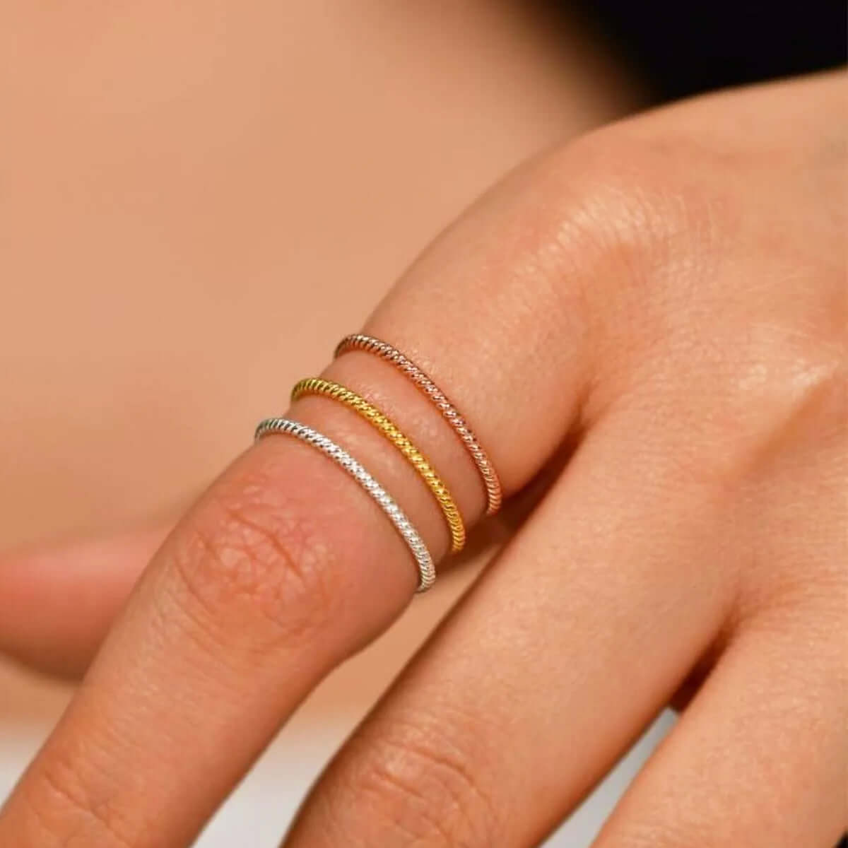 Basic Stacking Ring Set 925 Sterling Silver