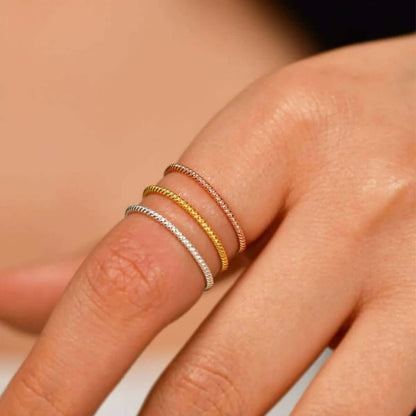 Basic Stacking Ring Set 925 Sterling Silver