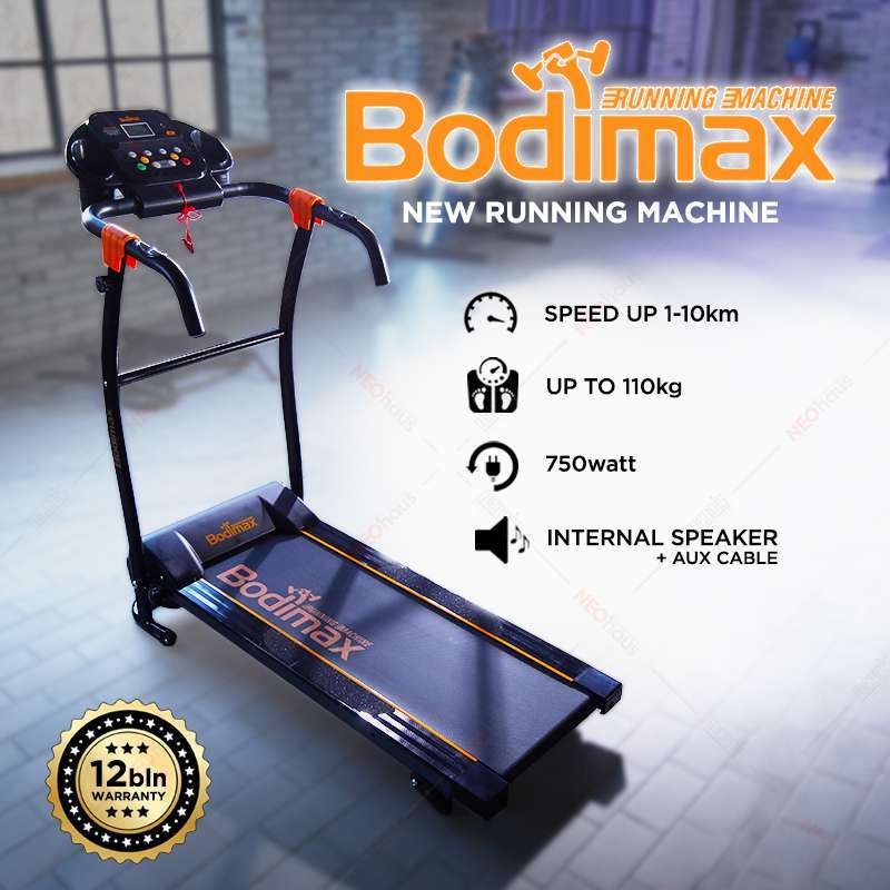 Treadmill Elektrik NEW BODIMAX RUNNING MACHINE WHITE