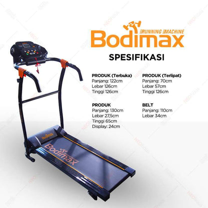 Treadmill Elektrik BODIMAX RUNNING MACHINE BLACK