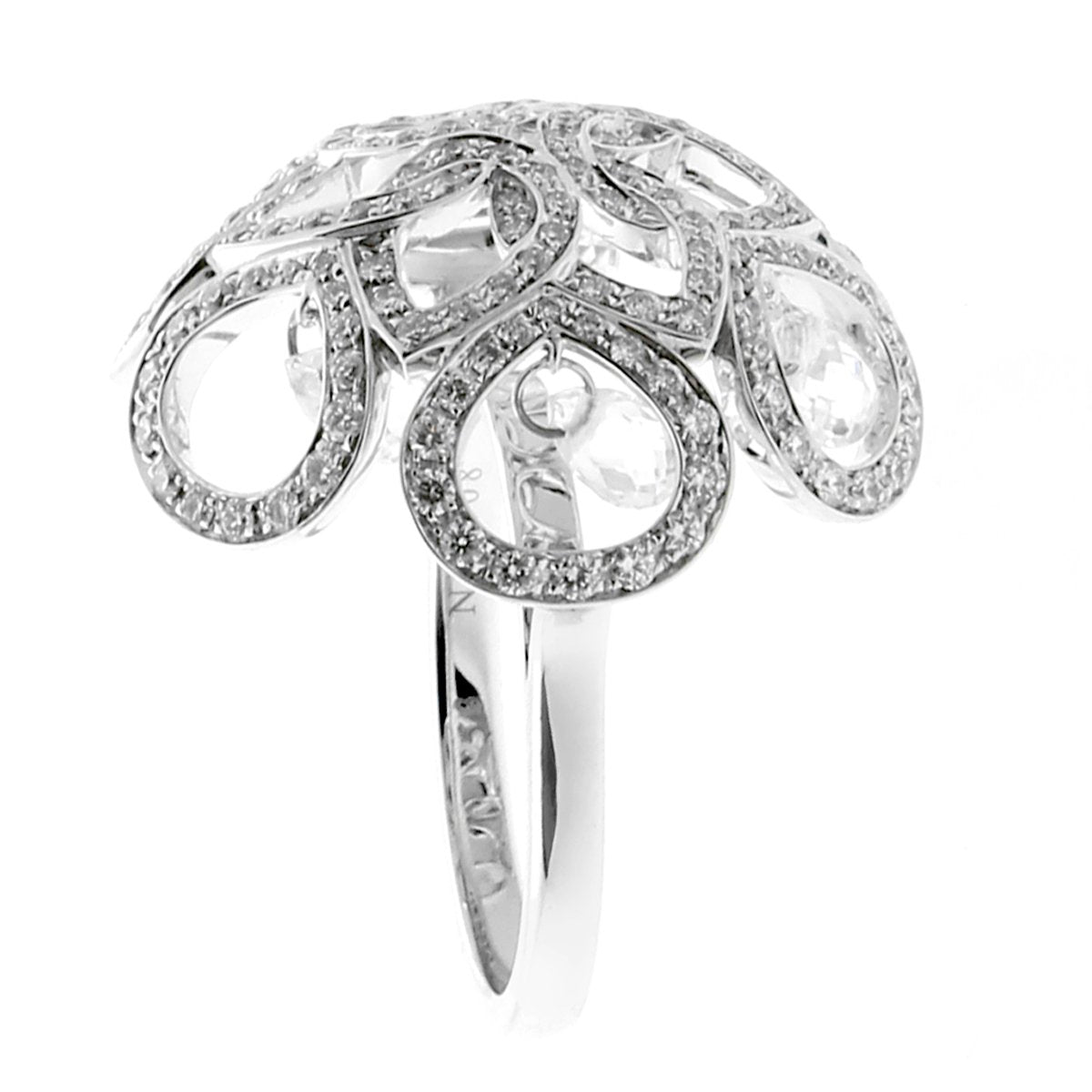 bothtucheron Diamond Briolette White Gold Ring