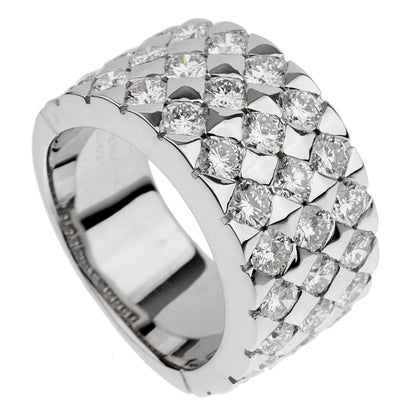 bothtucheron Diamond 18k White Gold Cocktail Band Ring Sz 6 3/4