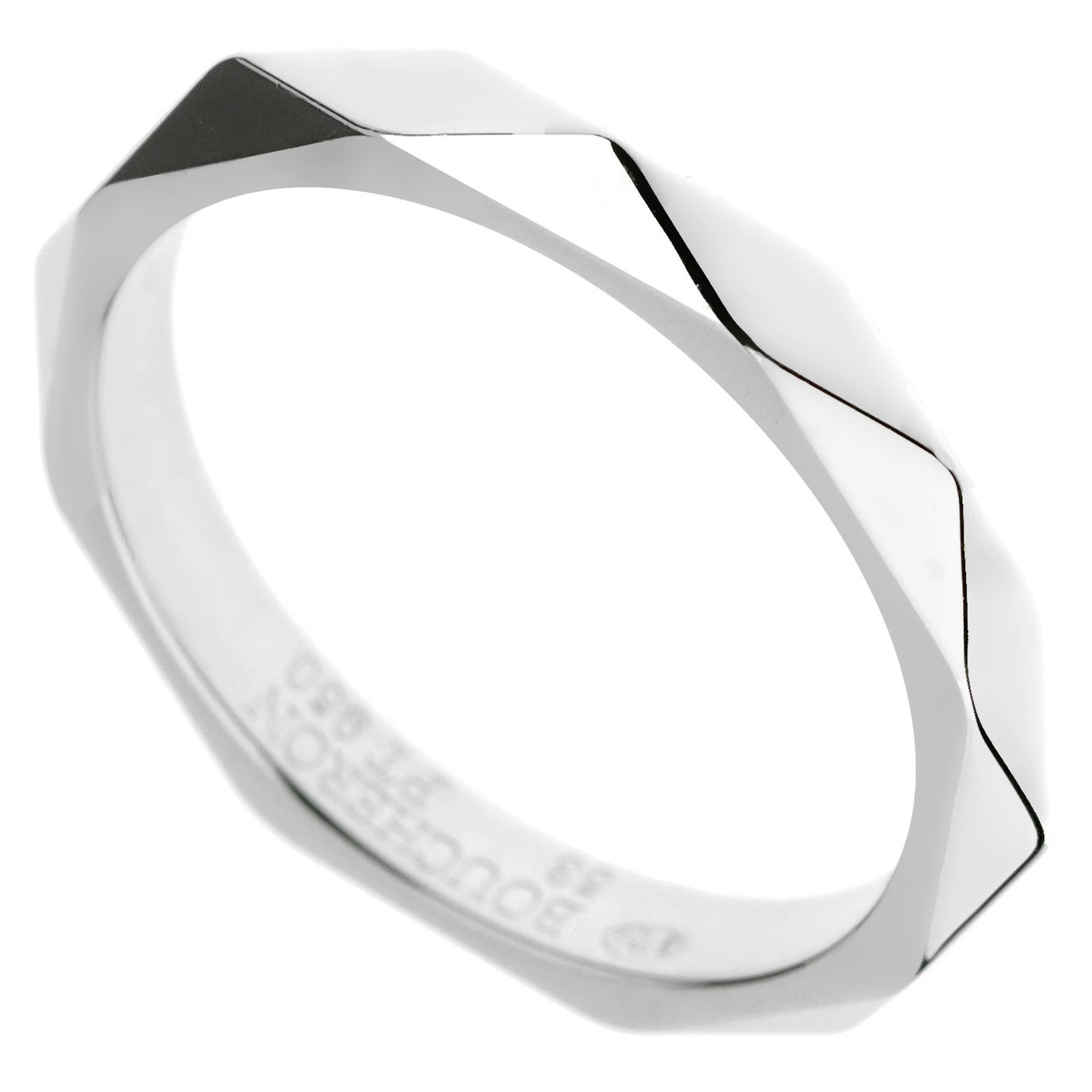 bothtucheron Facette Platinum Band Ring Sz 6 1/2