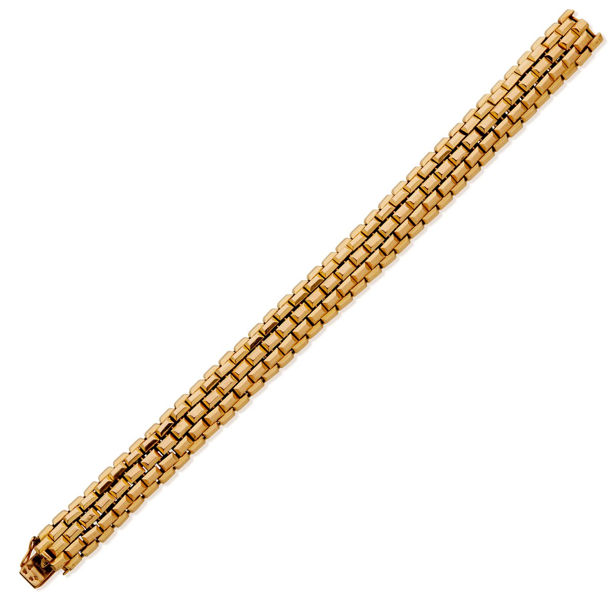 bothtucheron French Brick Yellow Gold Chain Bracelet