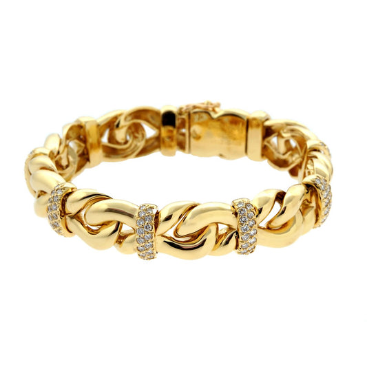 bothtucheron Gold Diamond Chain Bracelet