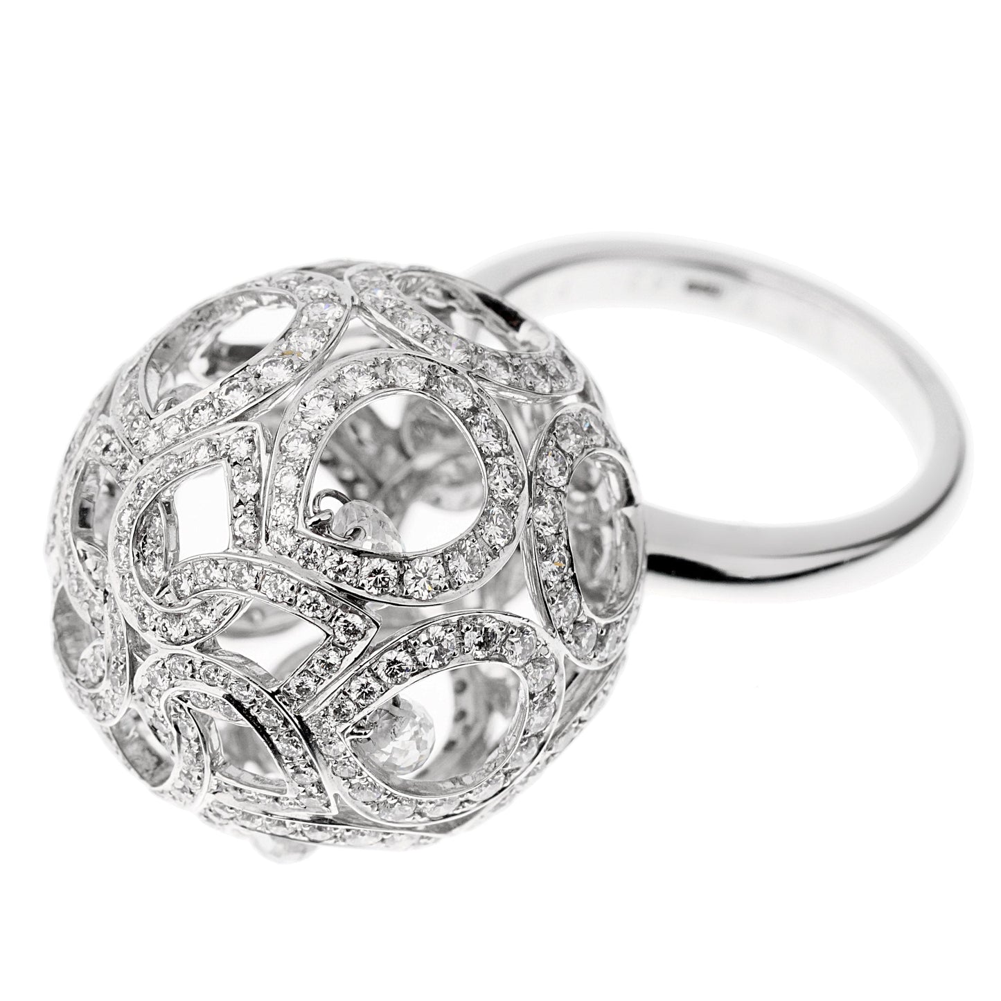 bothtucheron High Jewelry Diamond & Briollete White Gold Cocktail Ring