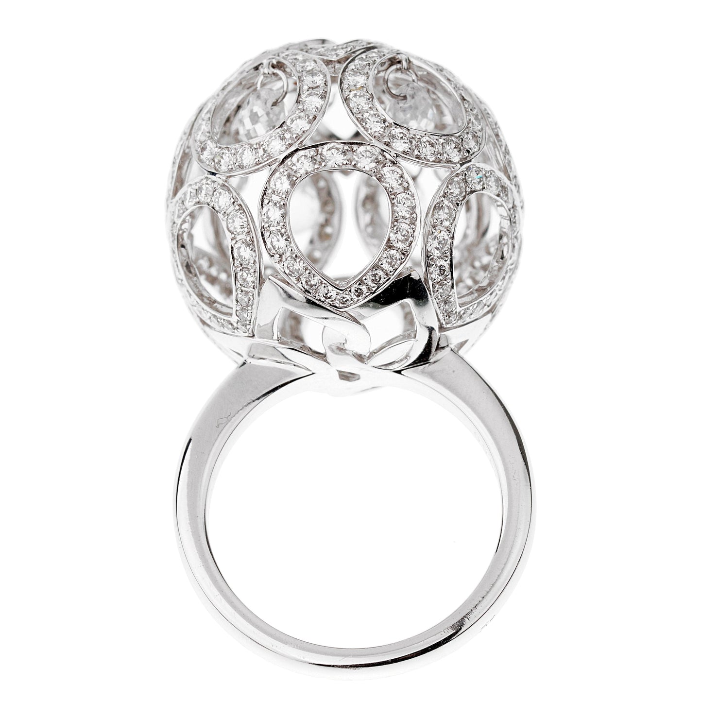 bothtucheron High Jewelry Diamond & Briollete White Gold Cocktail Ring