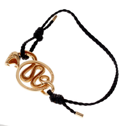 bothtucheron Kaa Yellow Gold Snake Leather Bracelet