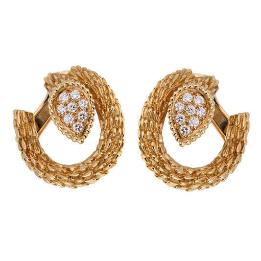 bothtucheron Serpent Boheme Diamond Hoop Earrings