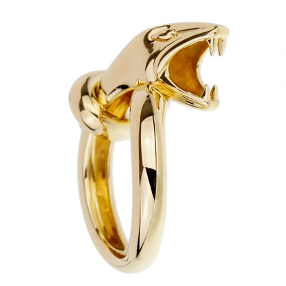 bothtucheron Snake Kaa 18k Yellow Gold Ring Sz 5