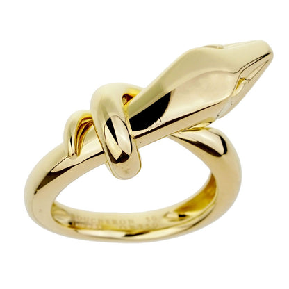 bothtucheron Snake Kaa 18k Yellow Gold Ring Sz 5