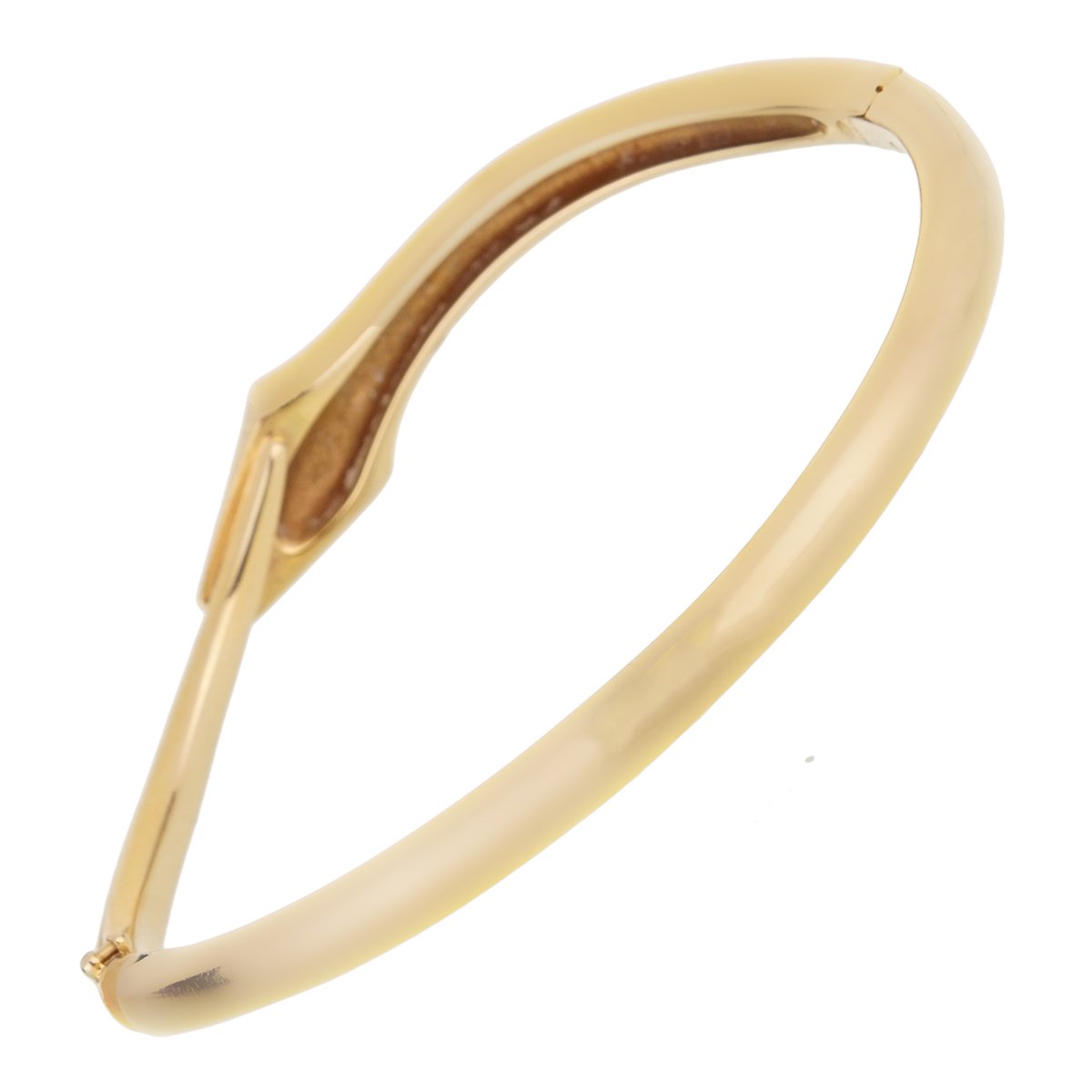 bothtucheron Snake Vintage Yellow Gold Bangle Bracelet