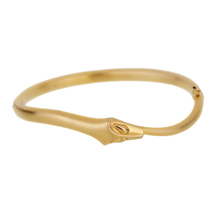 bothtucheron Snake Vintage Yellow Gold Bangle Bracelet