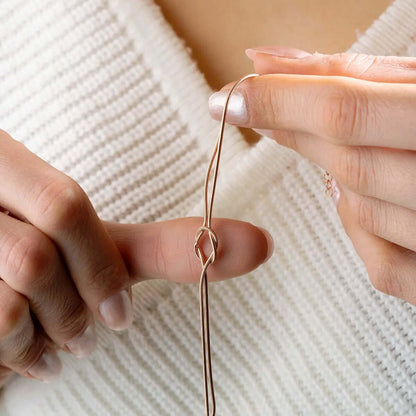 Knot Snake Chain Bracelet Silver Infinity Wrist Accessory