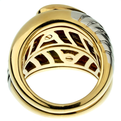 Bvlthtgari Amethyst Peridot Bypass Cocktail Gold Ring Sz 5