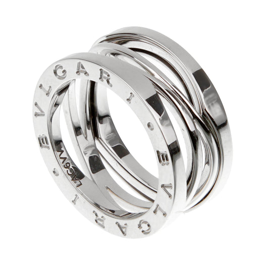 Bvlthtgari B.zero1 Legend Three Band White Gold Ring