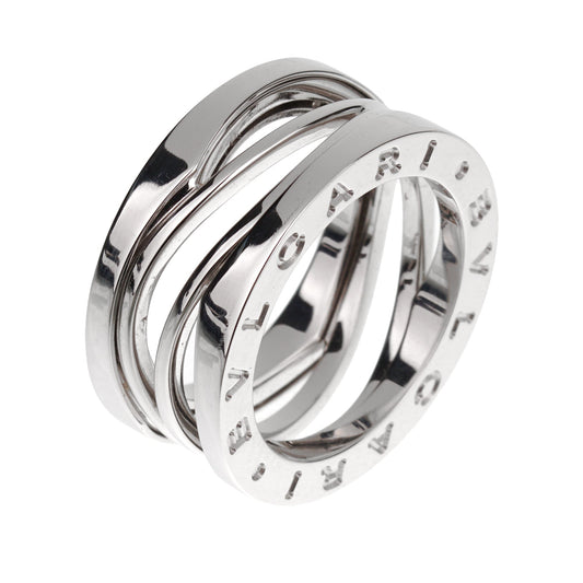 Bvlthtgari B.zero1 Legend Three Band White Gold Ring Sz 5 1/2