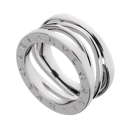 Bvlthtgari B.zero1 Legend Three Band White Gold Ring Sz 5 1/2
