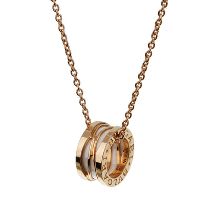 Bvlthtgari B.zero1 Legend Ceramic 18k Rose Gold Pendant Necklace