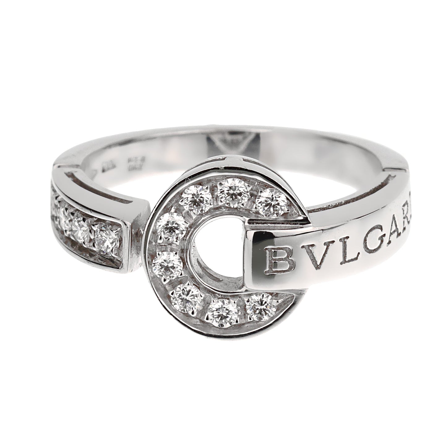 Bvlthtgari Bvlthtgari 18k White Gold Diamond Cocktail Ring