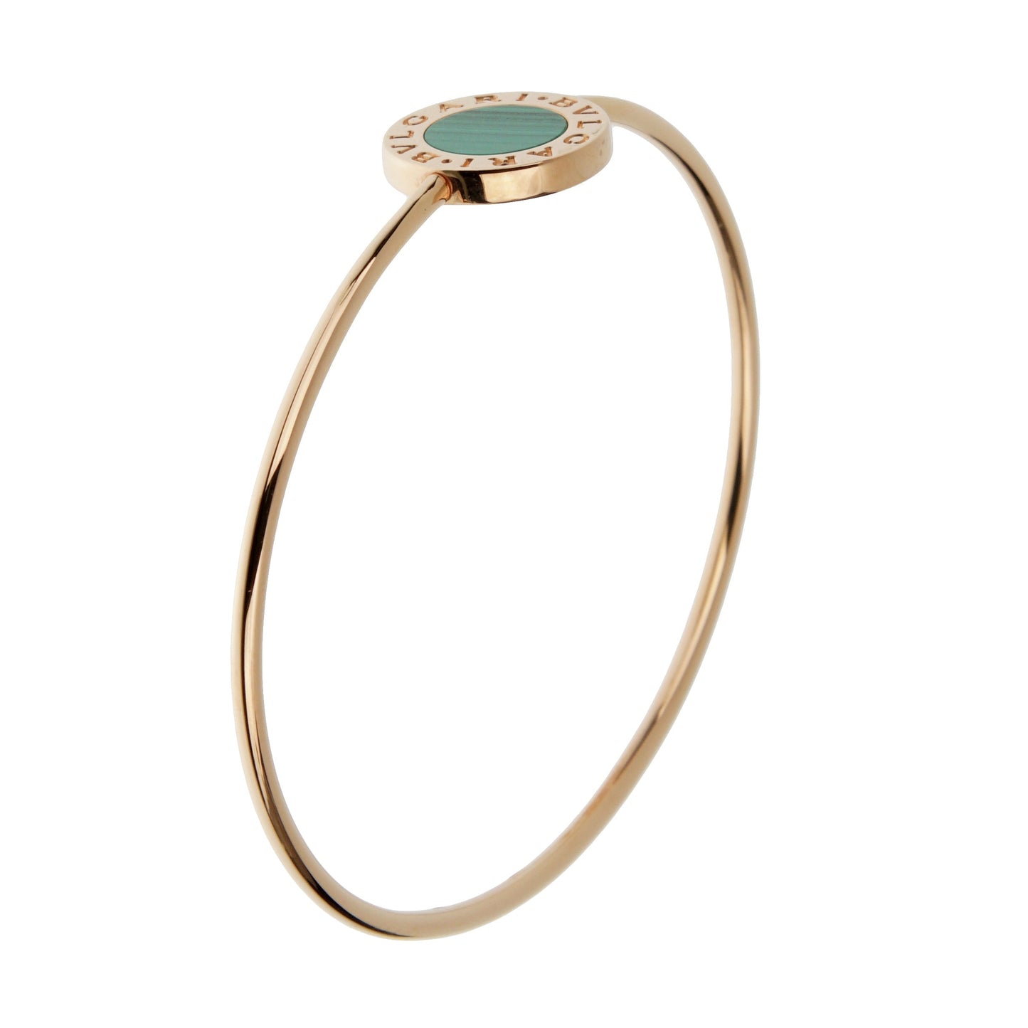 Bvlthtgari Bvlthtgari Malachite Rose Gold Medium Bangle Bracelet