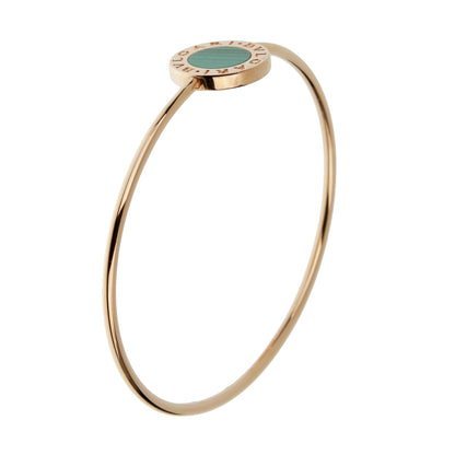 Bvlthtgari Bvlthtgari Malachite Rose Gold Medium Bangle Bracelet