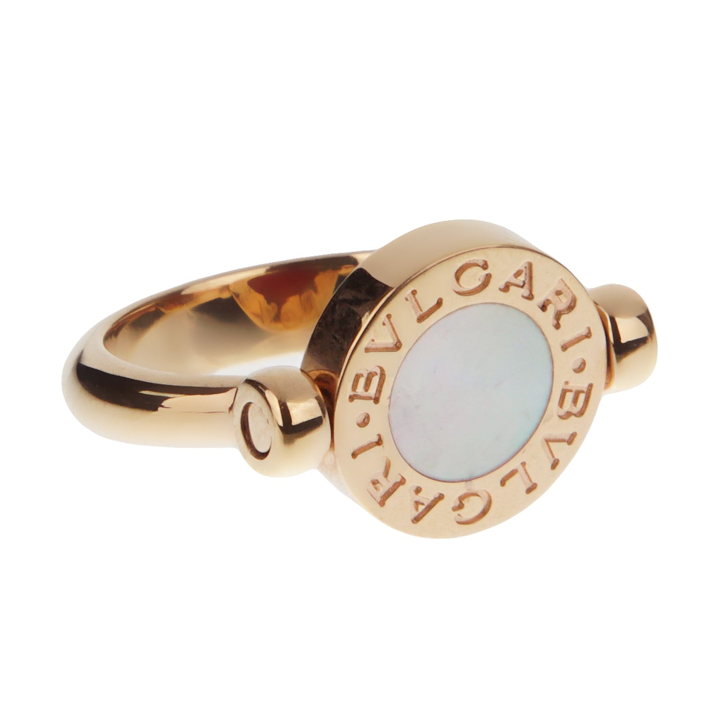 Bvlthtgari Bvlthtgari Mother of Pearl and Carnelian Rose Gold Ring