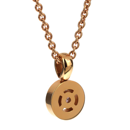 Bvlthtgari Bvlthtgari Solitaire Diamond Rose Gold Pendant Necklace