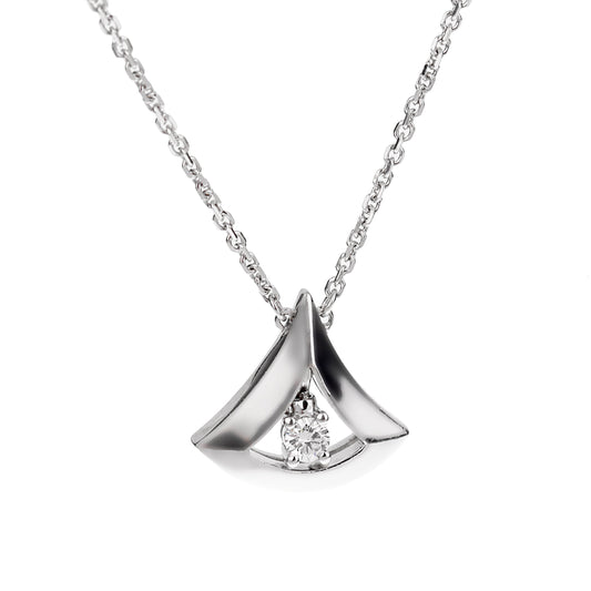 Bvlthtgari Divas Dream 18k Diamond White Gold Pendant Necklace