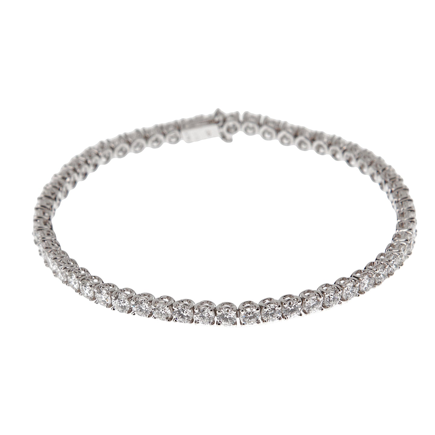 Bvlthtgari Griffe 6ct Diamond 18k White Gold Tennis Bracelet