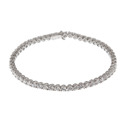 Bvlthtgari Griffe 6ct Diamond 18k White Gold Tennis Bracelet