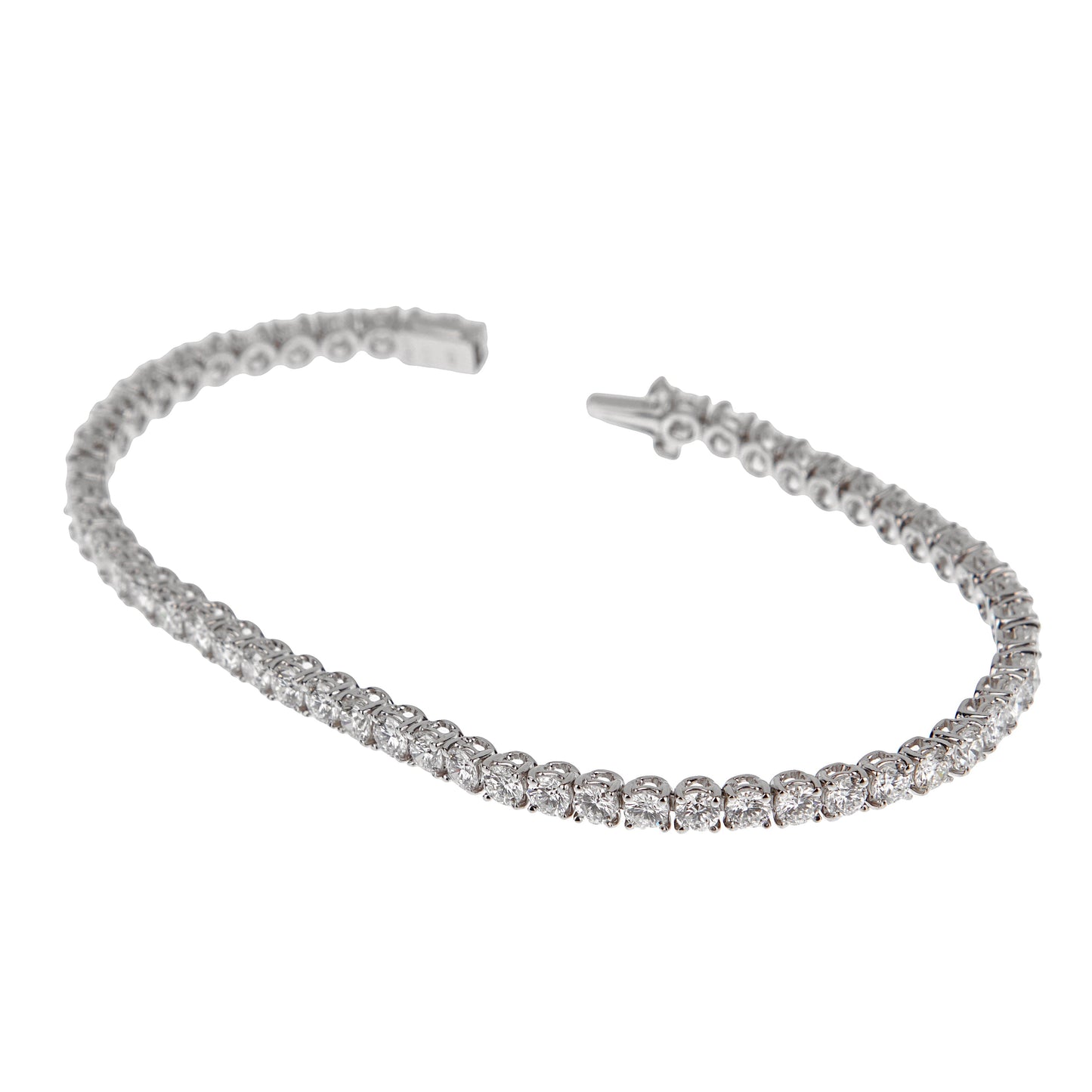 Bvlthtgari Griffe 6ct Diamond 18k White Gold Tennis Bracelet