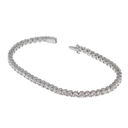 Bvlthtgari Griffe 6ct Diamond 18k White Gold Tennis Bracelet