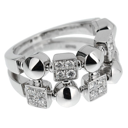 Bvlthtgari Lucea White Gold Diamond Band Ring