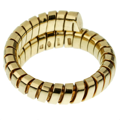 Bvlthtgari Spiga Yellow Gold Wrap Band Ring