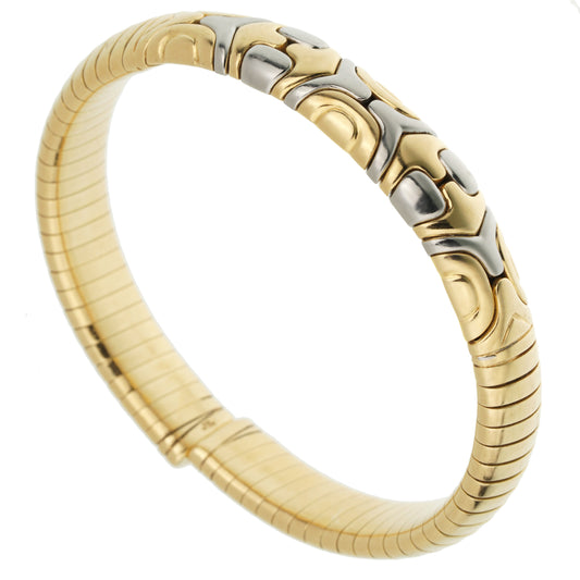 Bvlthtgari Vintage Alveare Yellow Gold Cuff Bangle Bracelet