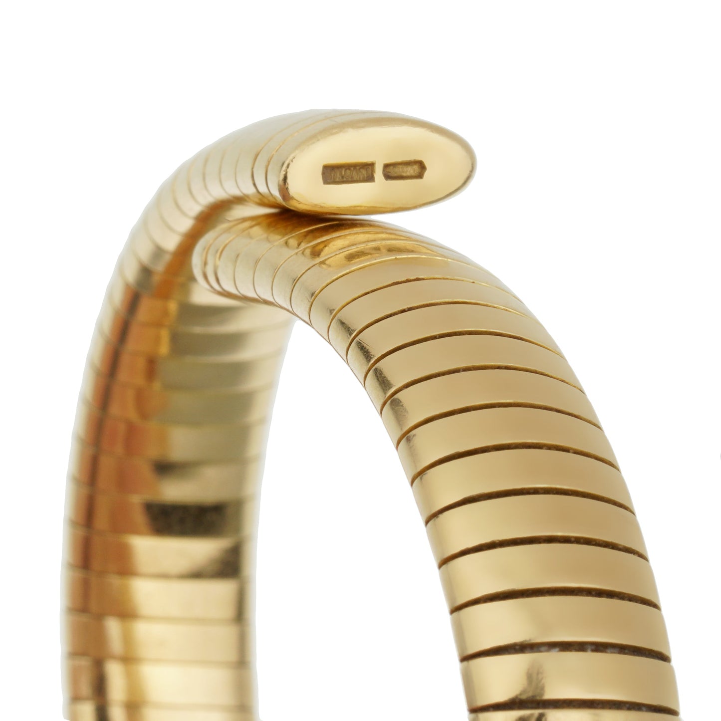Bvlthtgari Vintage Alveare Yellow Gold Cuff Bangle Bracelet