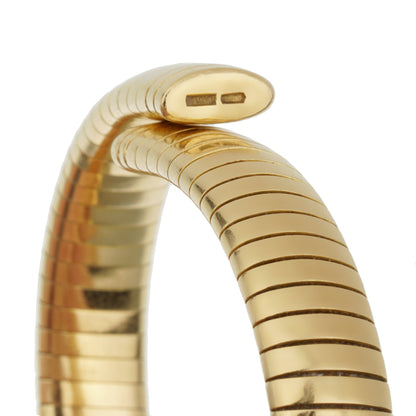 Bvlthtgari Vintage Alveare Yellow Gold Cuff Bangle Bracelet