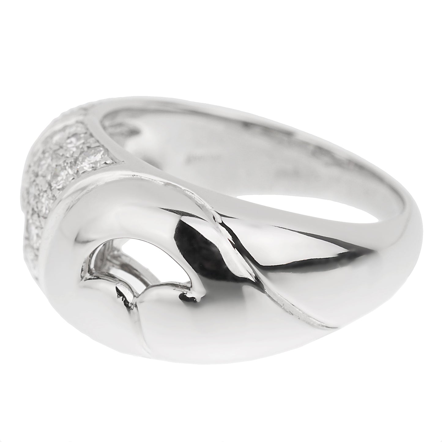 Bvlthtgari Vintage Platinum Diamond Band Ring