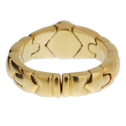 Bvlthtgari Vintage Sapphire Alveare 18k Yellow Gold Ring