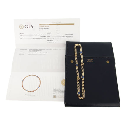 Bvlthtgari Vintage Sapphire 18k Yellow Gold Choker Necklace