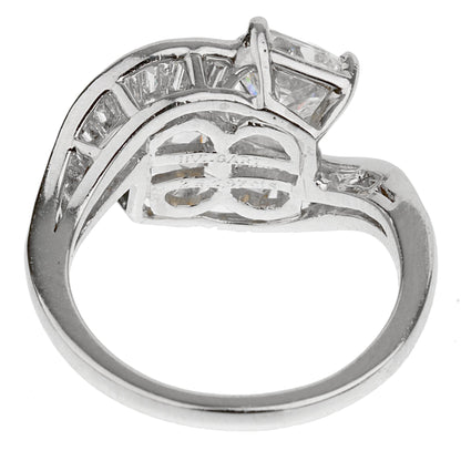 Bvlthtgari Vintage Toi Et Moi Platinum Diamond Cocktail Ring