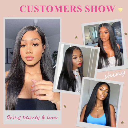 #1B Straight HD Lace Closure Natural Looking Cvohair