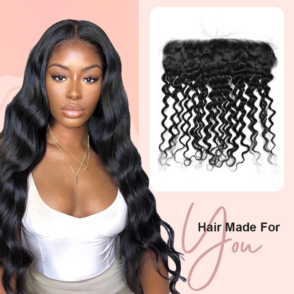 #1B Loose Deep Wave HD Lace Closure  Natural Looking Cvohair