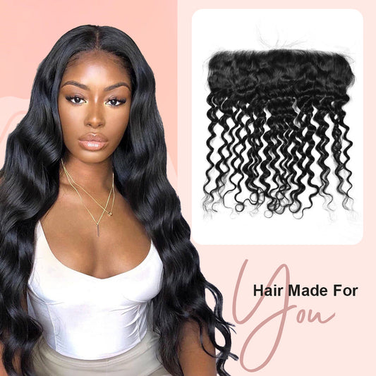#1B Loose Deep Wave HD Lace Closure  Natural Looking Cvohair