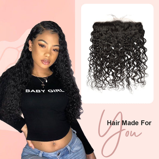 #1B Water Wave HD Lace Closure  Natural Looking Cvohair